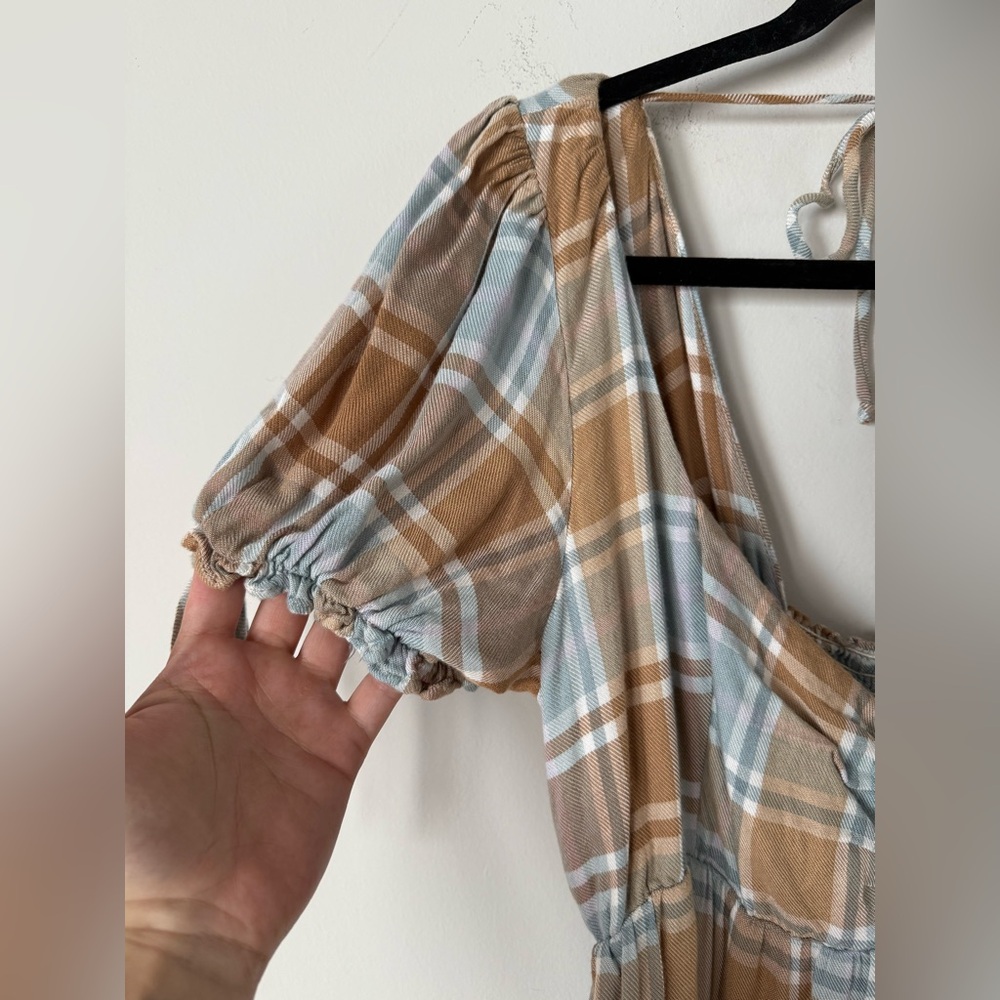 Show Me Your Mumu Maryellen Tiered Mini Dress in Georgetown Plaid - Picture 8 of 16